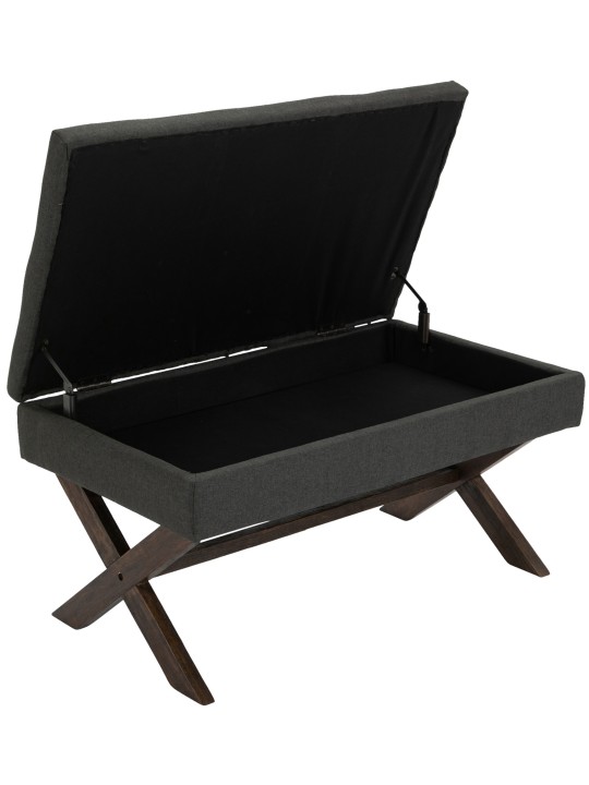 Lavička Namaro látka starožitná, tmavosivá