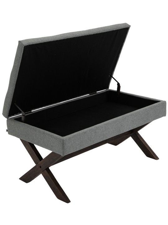 Lavička Namaro látka starožitná, sivá