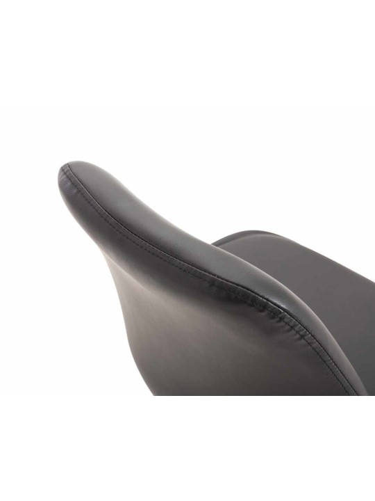 Sada 4 jedálenských stoličiek Maverick C z umelej kože, čierna