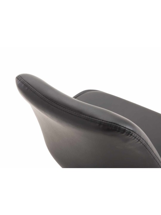 Sada 4 jedálenských stoličiek Maverick B z umelej kože, čierna