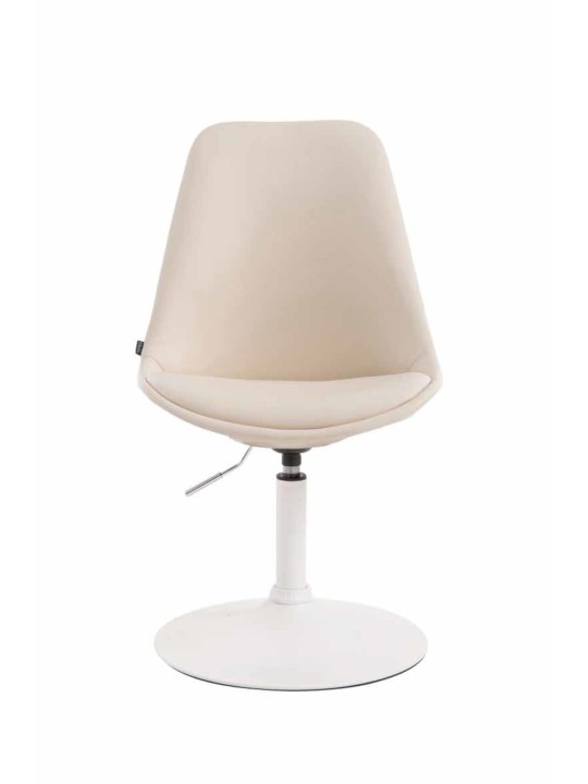 Sada 4 jedálenských stoličiek Maverick W z umelej kože, krémová