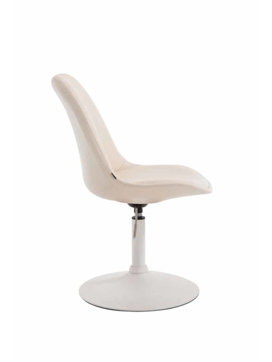 Sada 4 jedálenských stoličiek Maverick W z umelej kože, krémová