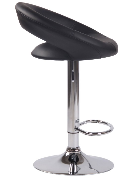 Sada 2 barových stoličiek Olinda umelá koža chróm, čierna