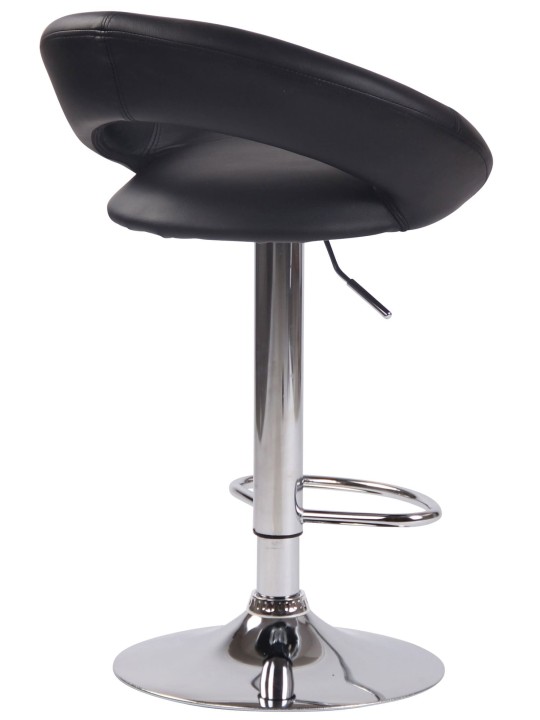 Sada 2 barových stoličiek Olinda umelá koža chróm, čierna