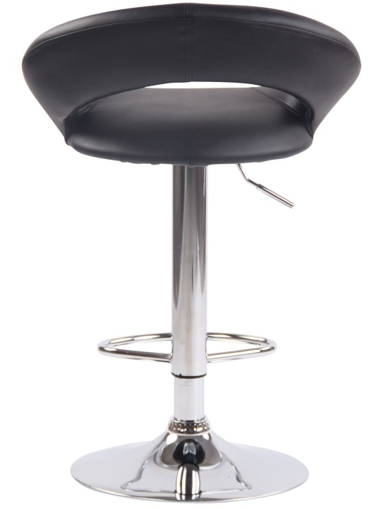 Sada 2 barových stoličiek Olinda umelá koža chróm, čierna