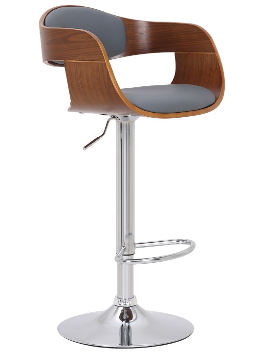 Sada 2 barových stoličiek Kingston C z umelej kože, orech/sivá