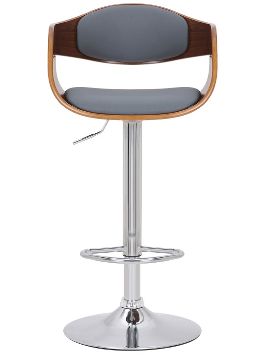 Sada 2 barových stoličiek Kingston C z umelej kože, orech/sivá