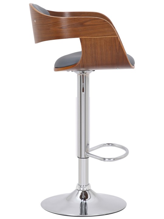 Sada 2 barových stoličiek Kingston C z umelej kože, orech/sivá