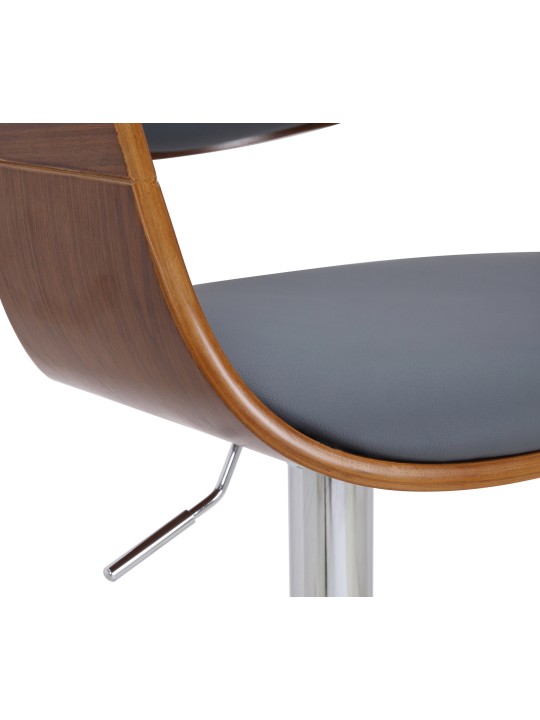 Sada 2 barových stoličiek Kingston C z umelej kože, orech/sivá