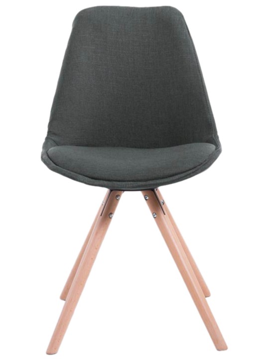 Sada 4 stoličiek Toulouse Fabric Natura Round, tmavosivá