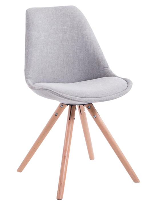 Sada 4 stoličiek Toulouse Fabric Natura Round, sivá