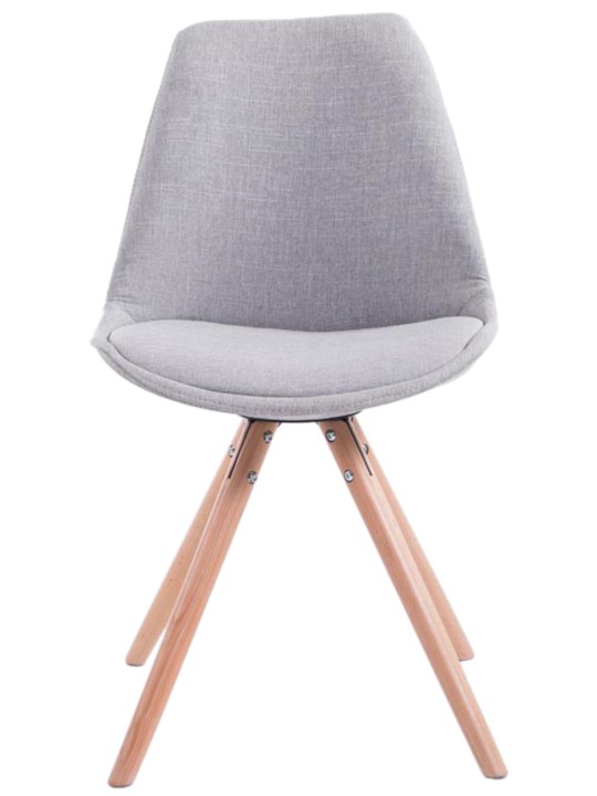 Sada 4 stoličiek Toulouse Fabric Natura Round, sivá