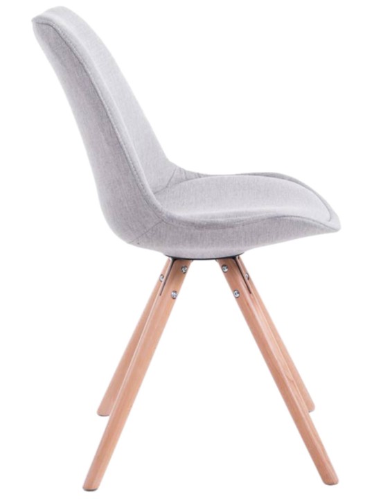 Sada 4 stoličiek Toulouse Fabric Natura Round, sivá