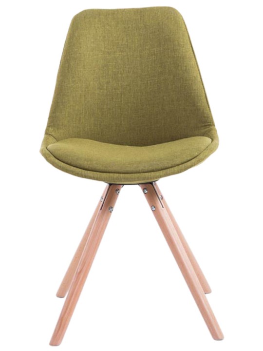 Sada 4 stoličiek Toulouse Fabric Natura Round, zelená