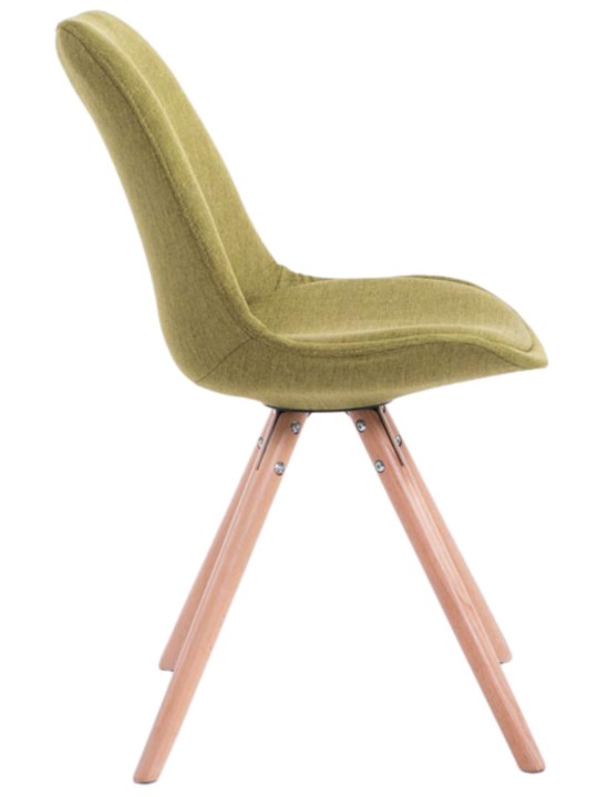 Sada 4 stoličiek Toulouse Fabric Natura Round, zelená