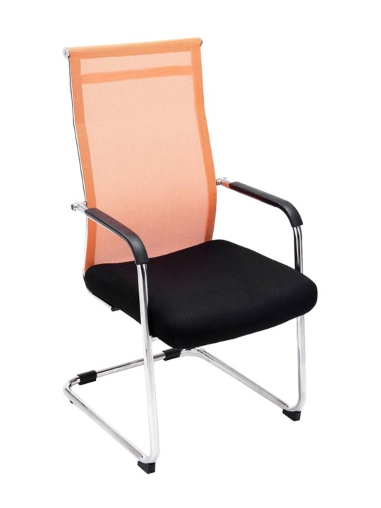 Súprava 2 návštevníckych stoličiek Brenda, oranžová Súprava 2 návštevníckych stoličiek Brenda, oranžová