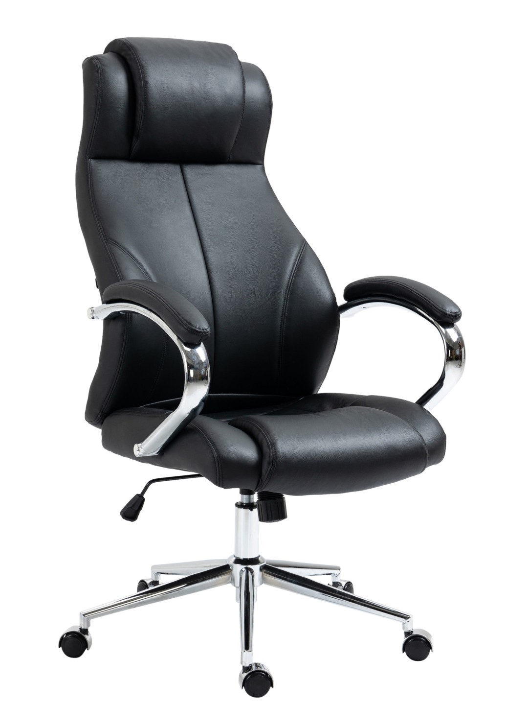 Kancelárske kreslo Salford pravá koža, čierna