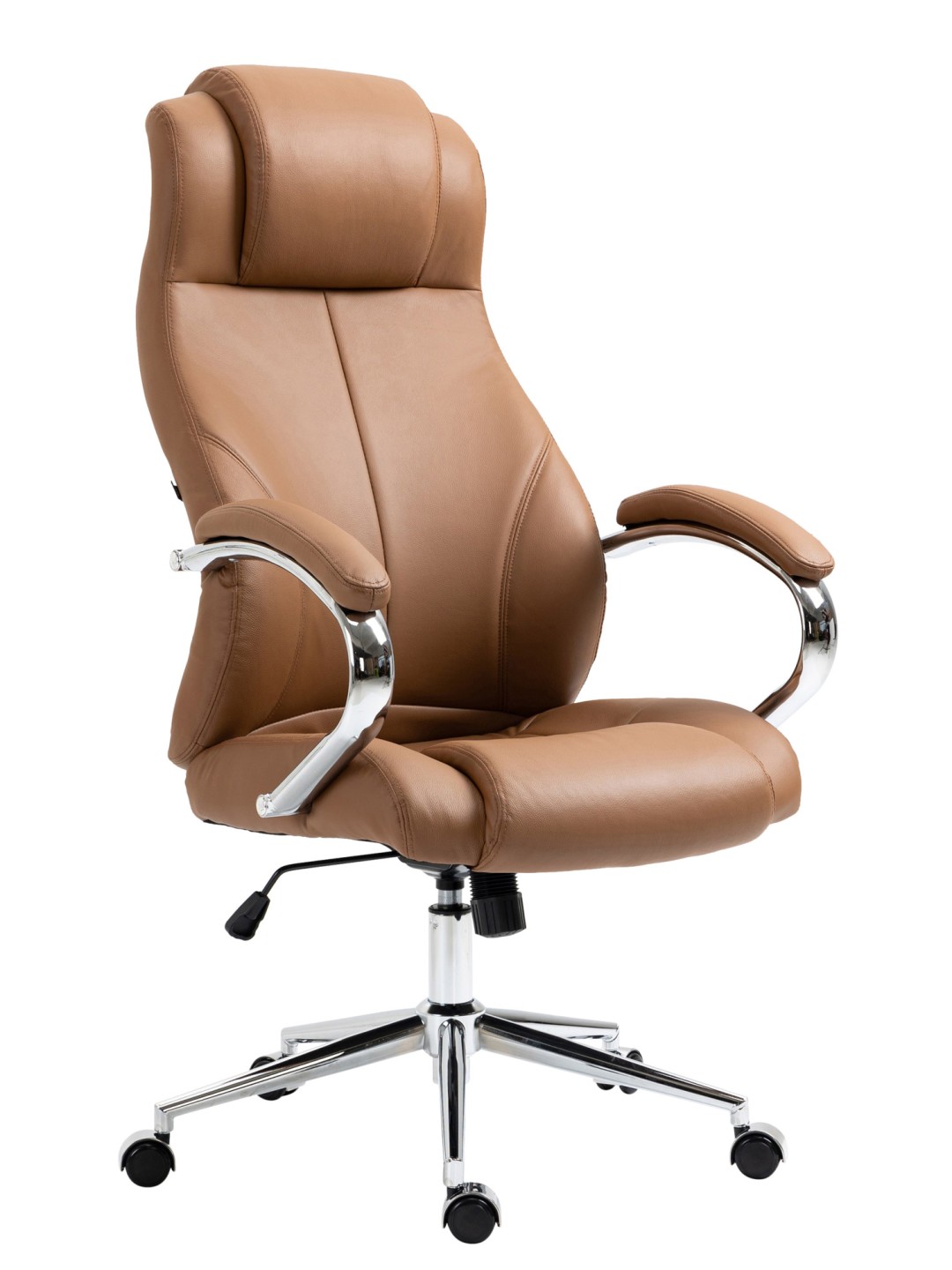 Kancelárske kreslo Salford pravá koža, svetlohnedá