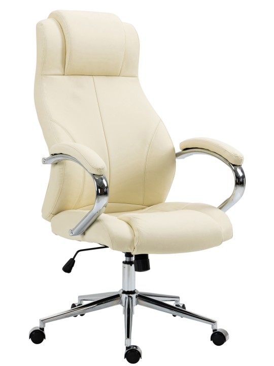 Kancelárske kreslo Salford pravá koža, krémová