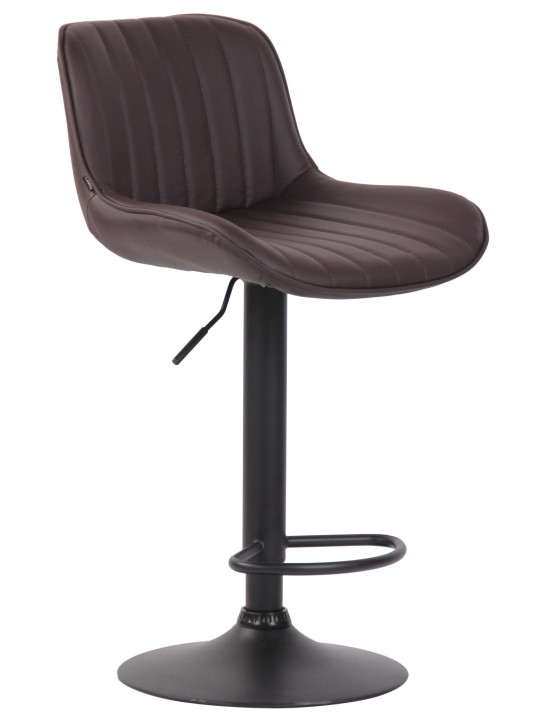 Sada 2 barových stoličiek Lentini z umelej kože, hnedá