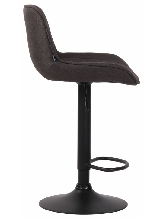 Sada 2 barových stoličiek Lentini látka, tmavosivá