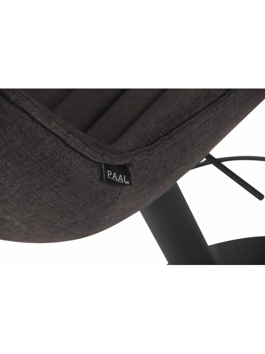 Sada 2 barových stoličiek Lentini látka, tmavosivá