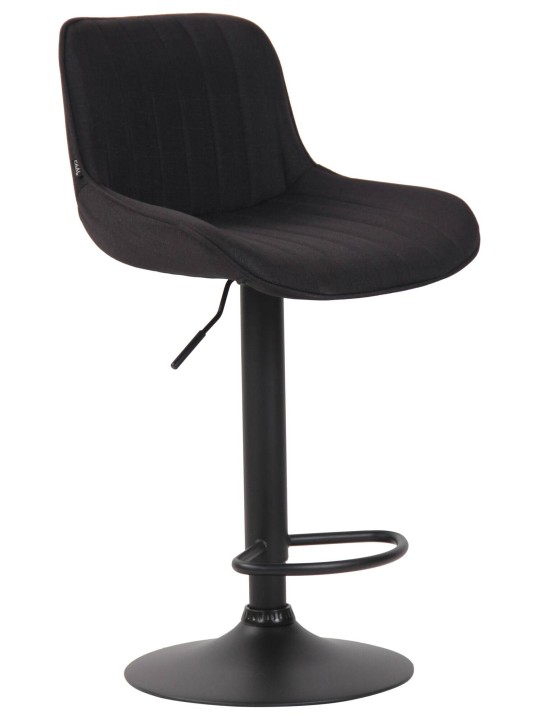 Sada 2 barových stoličiek Lentini látka, čierna