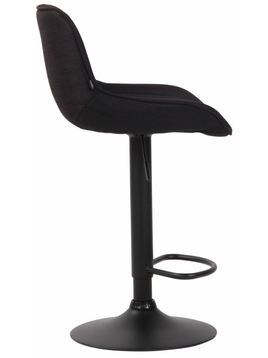 Sada 2 barových stoličiek Lentini látka, čierna