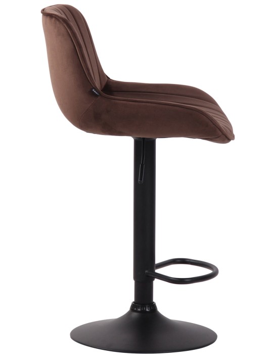 Sada 2 barových stoličiek Lentini velvet, hnedá