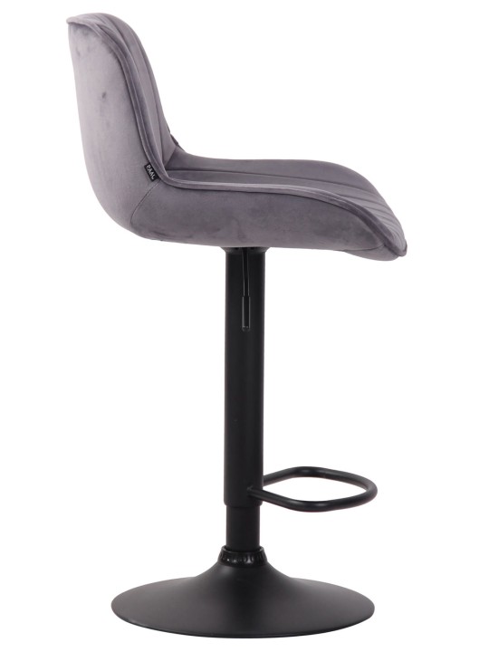 Sada 2 barových stoličiek Lentini velvet, tmavosivá
