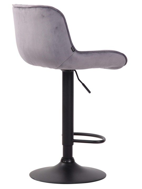 Sada 2 barových stoličiek Lentini velvet, tmavosivá