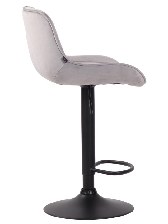 Sada 2 barových stoličiek Lentini velvet, sivá