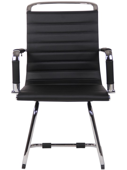 Sada 2 návštevníckych stoličiek Balve z umelej kože, čierna