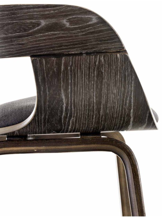 Sada 2 stoličiek látka Kingston, sivá/tmavosivá