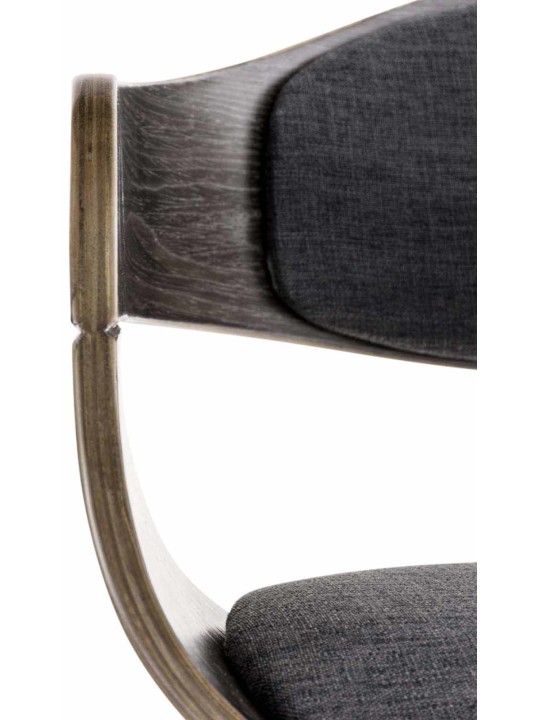 Sada 2 stoličiek látka Kingston, sivá/tmavosivá