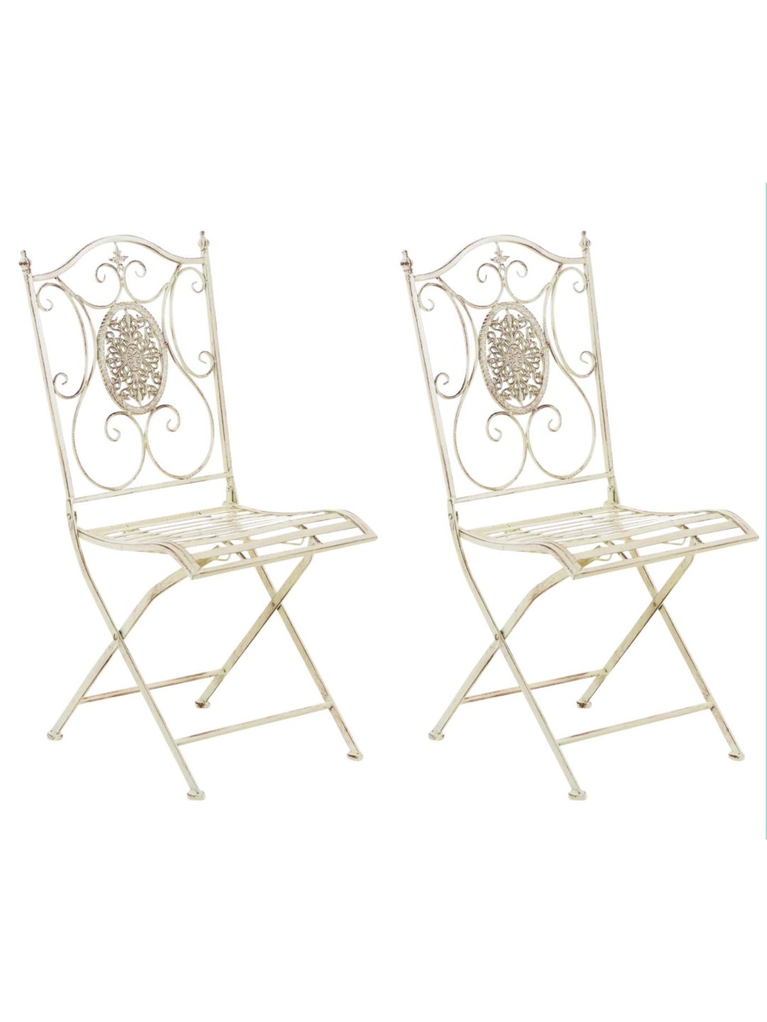 Sada 2 stoličiek Sibell, antická krémová