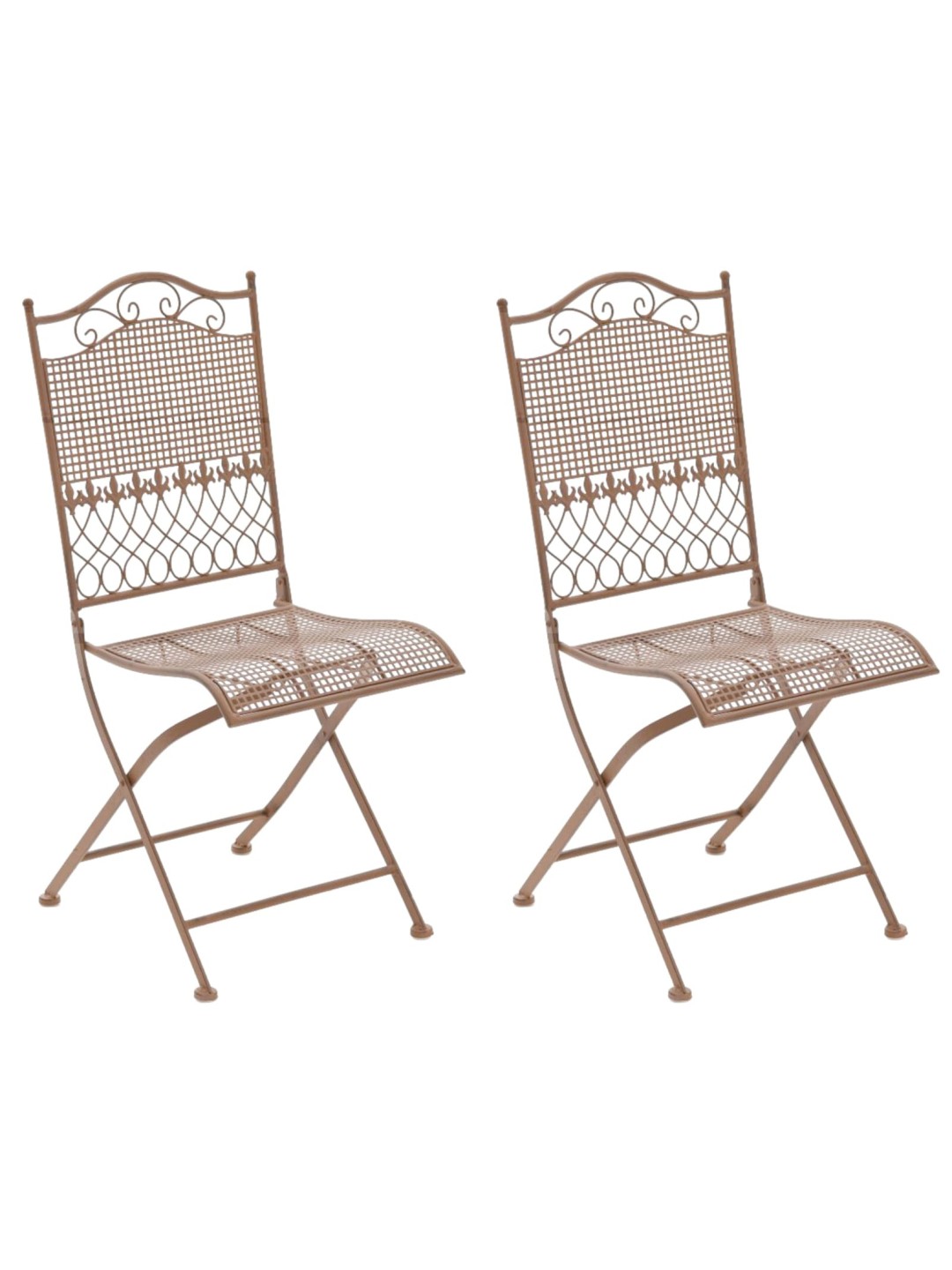 Sada 2 záhradných stoličiek Kiran, antická hnedá