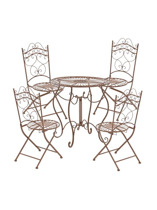 Sada 2 záhradných stoličiek Kiran, antická hnedá