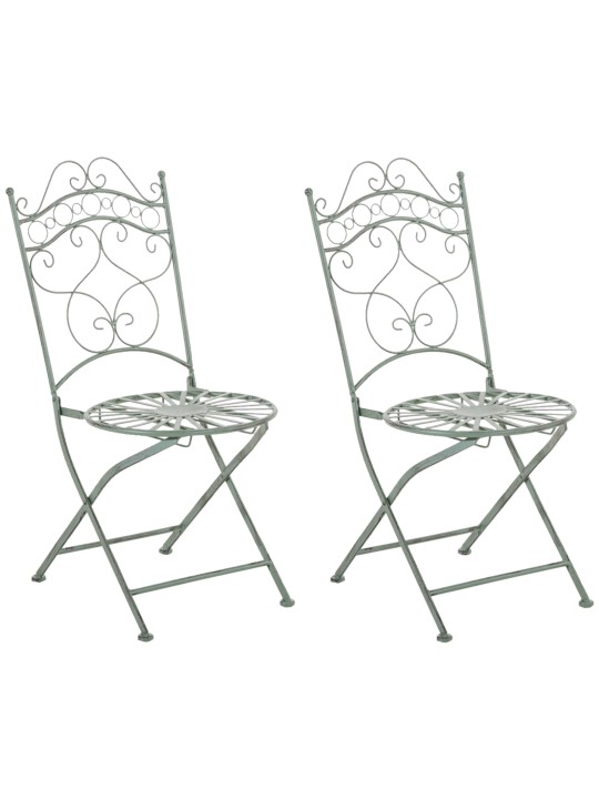 Sada 2 stoličiek Indra, antická zelená