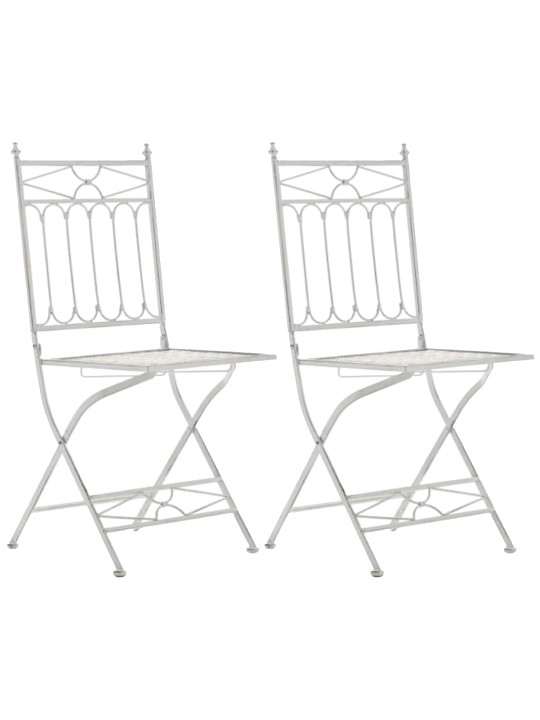 Sada 2 skladacích stoličiek Asina, antická biela