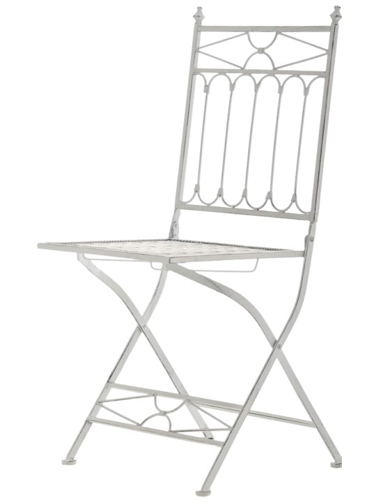 Sada 2 skladacích stoličiek Asina, antická biela