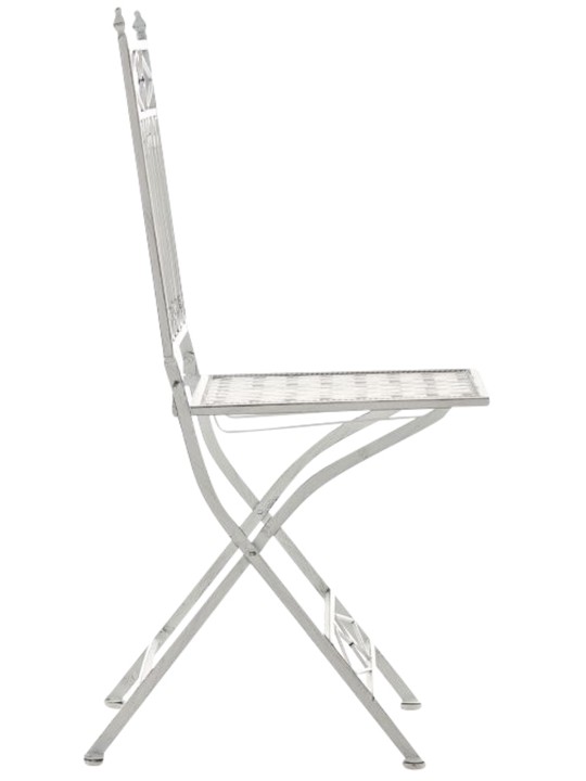 Sada 2 skladacích stoličiek Asina, antická biela