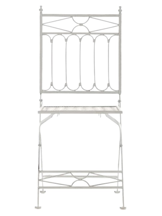 Sada 2 skladacích stoličiek Asina, antická biela