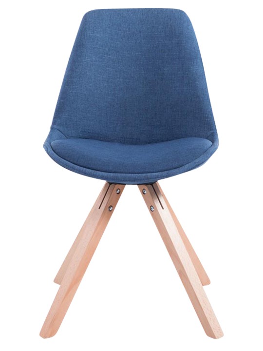 Sada 4 kresiel pre návštevníkov Toulouse látka Square Natura, modrá