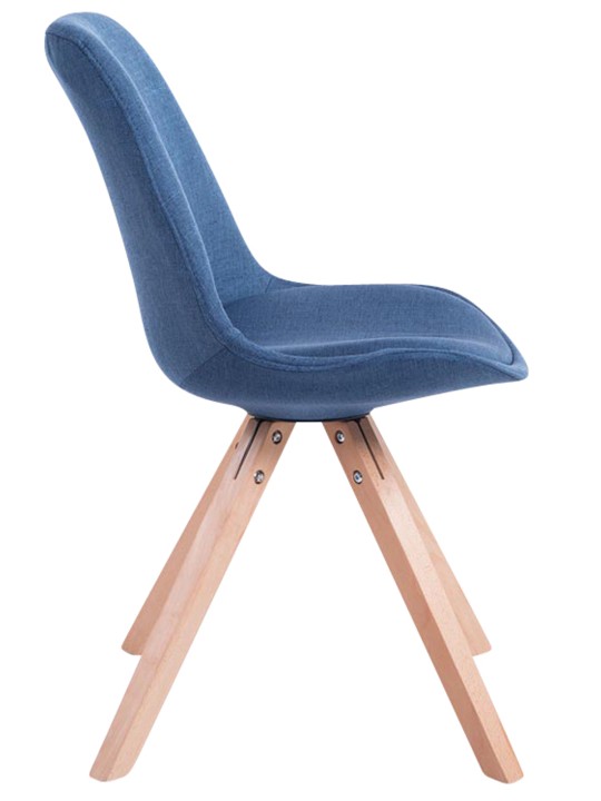 Sada 4 kresiel pre návštevníkov Toulouse látka Square Natura, modrá