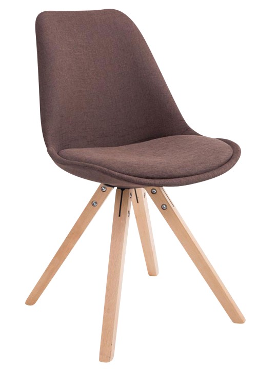 Sada 4 kresiel pre návštevníkov Toulouse látka Square Natura, hnedá