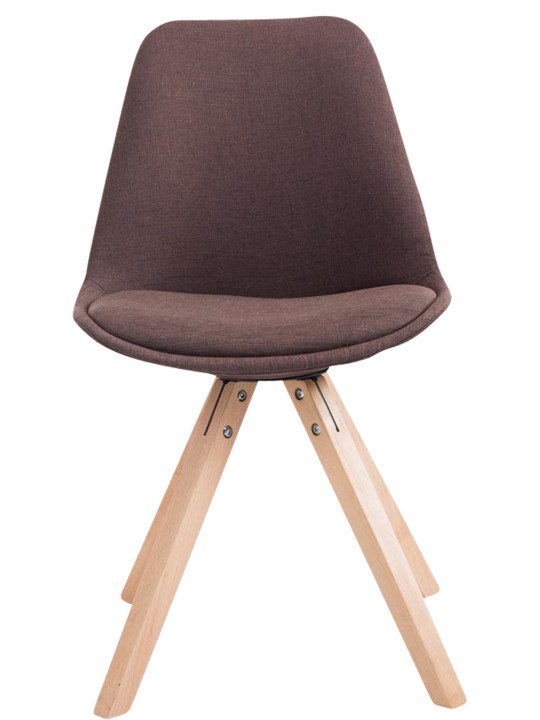 Sada 4 kresiel pre návštevníkov Toulouse látka Square Natura, hnedá