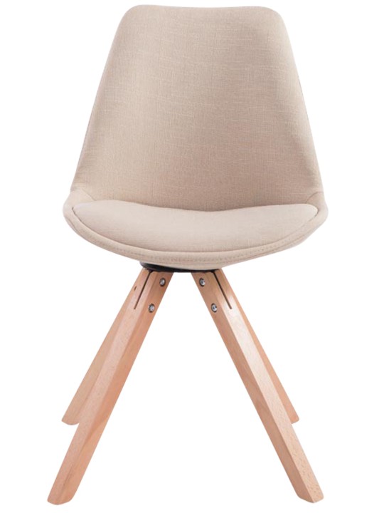 Sada 4 kresiel pre návštevníkov Toulouse látka Square Natura, krémová