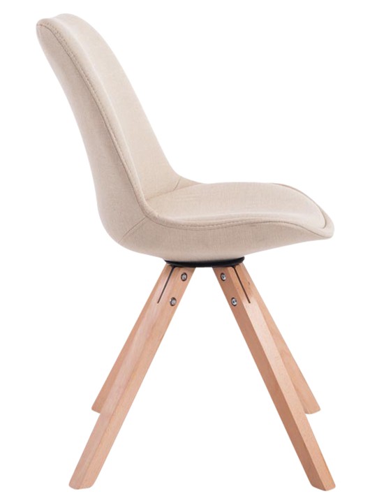 Sada 4 kresiel pre návštevníkov Toulouse látka Square Natura, krémová