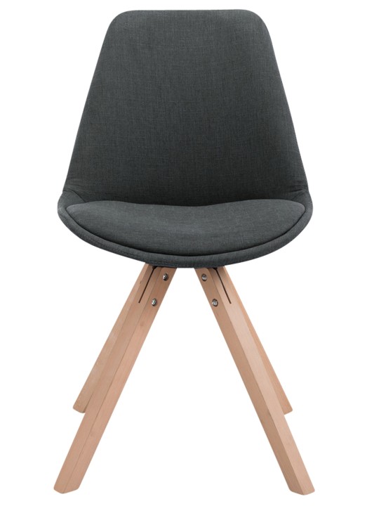 Sada 4 kresiel pre návštevníkov Toulouse látka Square Natura, tmavosivá